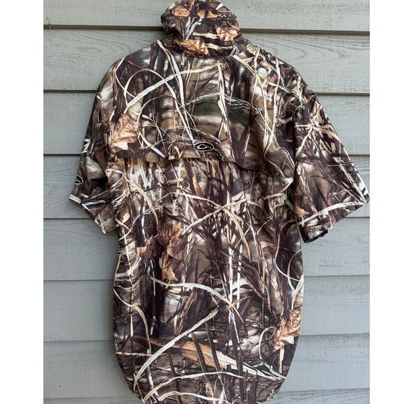 Drake Waterfowl Systems Camo Performance Shirt M | Vented, Zip & Magnetic Pocket - Picture 2 of 12